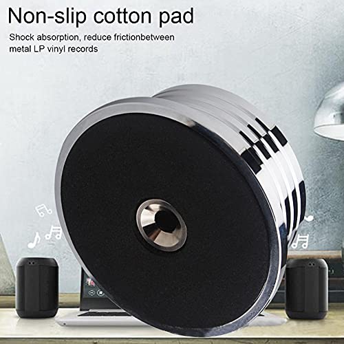 DSFSAEG 1 stabilisateur de disque LP pour lecteur de disques vinyles en alliage d'aluminium - Pince pour tourne-disque portable - Noir brillant - Image 8