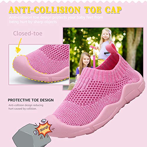 STQ Toddler Shoes Wide Toe Box Boys Slip on Shoes for Kids Girls Sock Shoes4