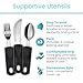 Vive Adaptive Utensil Set - Arthritis Aid Silverware for Parkinsons, Hand Tremors - Easy Grip for Shaking and Trembling Hands - Heavy Stainless Steel Spoon (Regular)