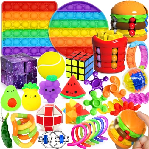 Chennyfun 30 Stück Zappeln Stressabbau-Spielzeuge Set, Anti Stress...