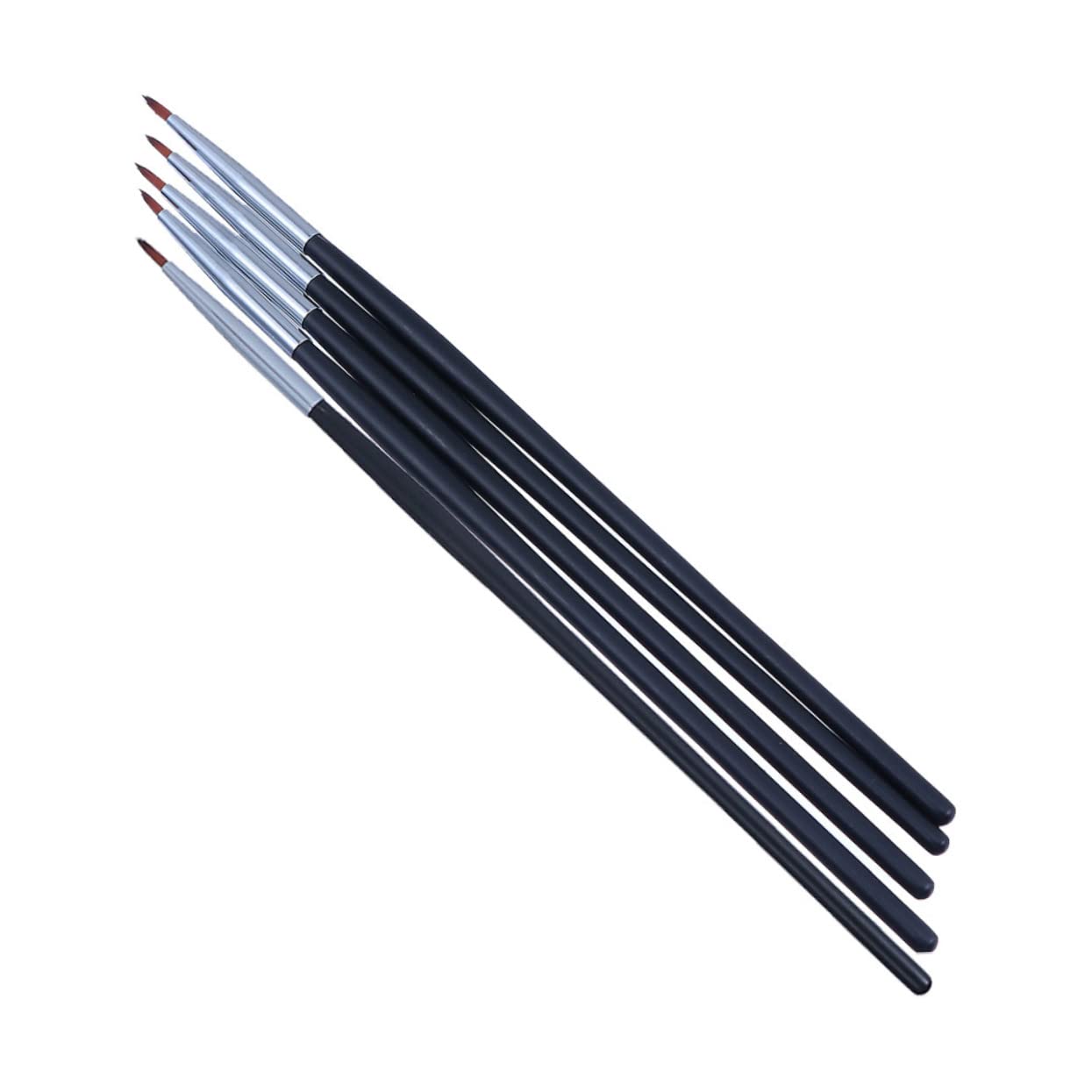 FOYTOKI 5pcs Eyeliner Lipstick Brush Set Mini Size Easy to Carry Gentle on Skin Suitable for Beginners Professionals Random Style