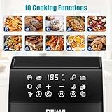 DEIME Air Fryer 6.5 QT 12-in-1 Dual heating for 360° Crispy Meals Large Capacity Oven Air Fryers Healthy Cooker with Fast Cooking with Bake, Roast, Broil, Non-Stick Basket