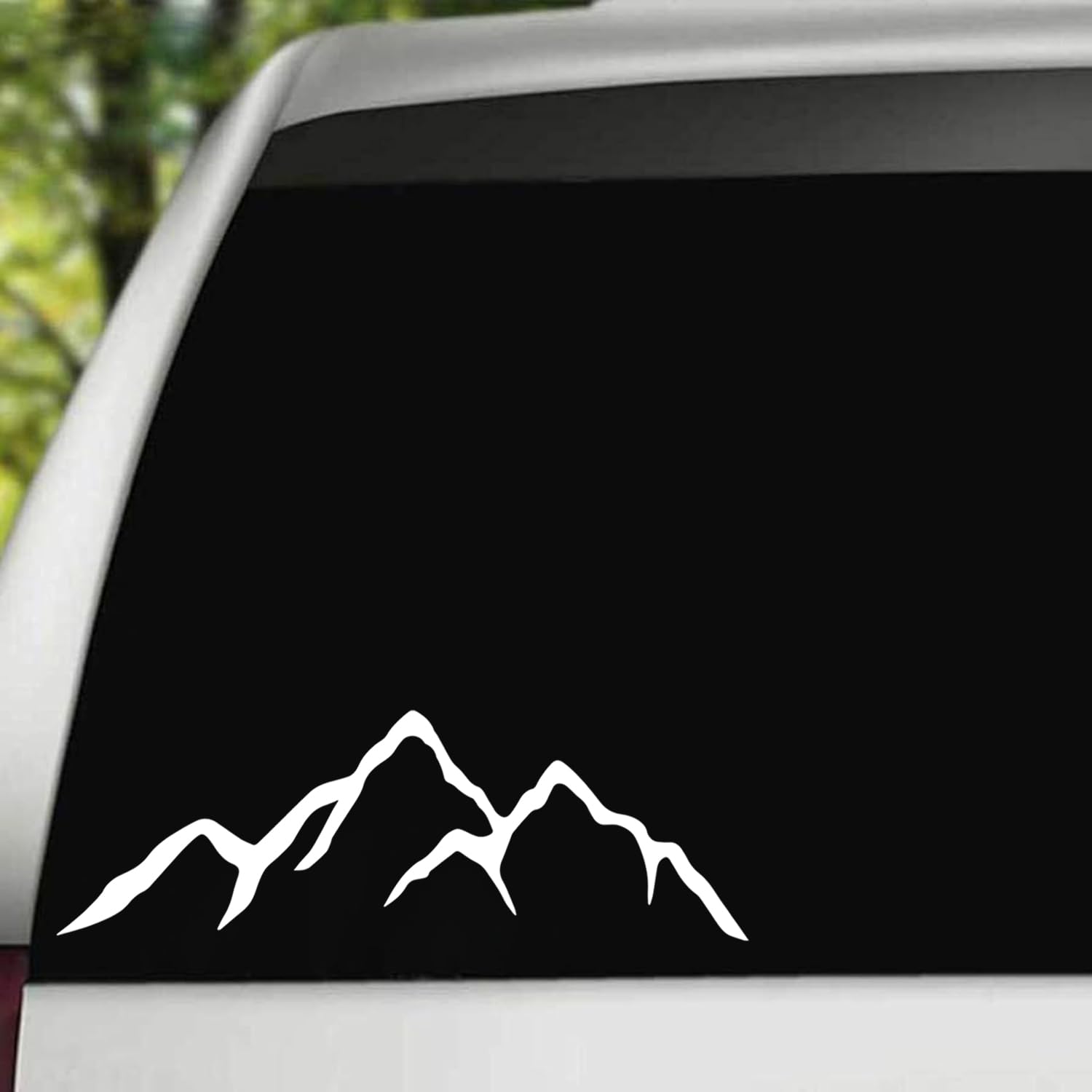 Mountain Landscape Vinyl Sticker Decal - 4" X 1", Black, For Car, Laptop, Water Bottle