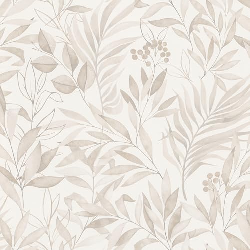 Rasch Papel pintado 286069 – Papel pintado con hojas beige en mod...