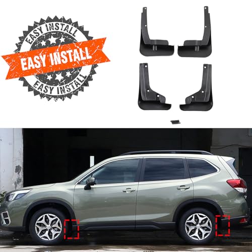 Image of for Subaru Mud Splash Guards Front and Rear Fender Cover,Compatible with 2019-2024 Subaru Forester Splash Guard Mud Flap Set of 4 Matte Black Mud Flaps