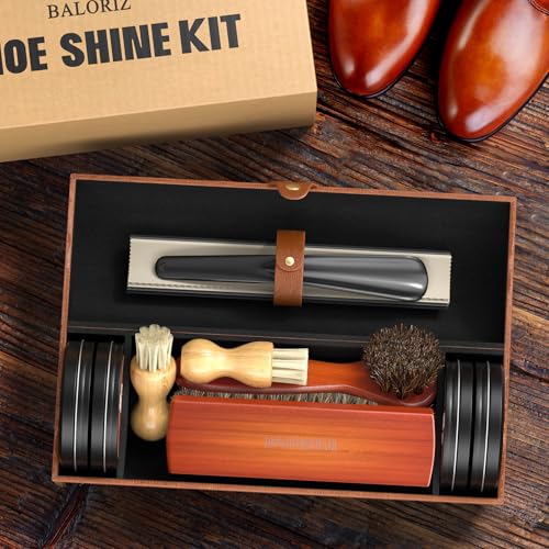 Baloriz Shoe Shine Kit, 13Pcs Shoe Polish & Care Kit With Leather Shoe Polish, Mink Oil, Brushes And More For Leather Boots Shoe Care And Cleaning As Gift For Men & Women thumb #7