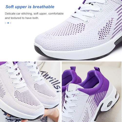 Image of Padgene Womens Sneakers Air Cushion Running Shoes Lightweight Tennis Walking Shoes Mesh Breathable Gym Work Fashion Sneakers Athletic Comfortable Casual