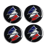 SunShine 4Pcs 65mm Car Wheel Center Hubcaps Epoxy Decal Badge Emblem Hub Cap Auto Wheel Cover Aluminum Sticker Logo For Buick Enclave Lucerne Encore Excelle Regal Wheel Center Caps