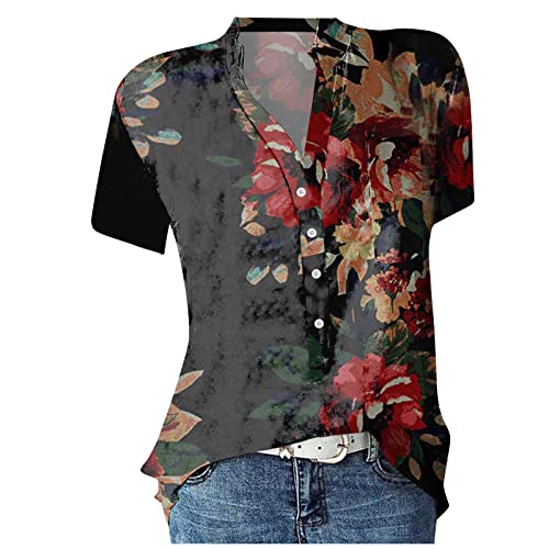 Blusas Mujer Verano Modernas Camiseta España Camiseta Mujer Manga Corta Deporte Camisetas Mujer Manga Corta Ropa Años 80 Disfraz Blusas Manga Corta Mujer Camisetas con Mensaje Negro L