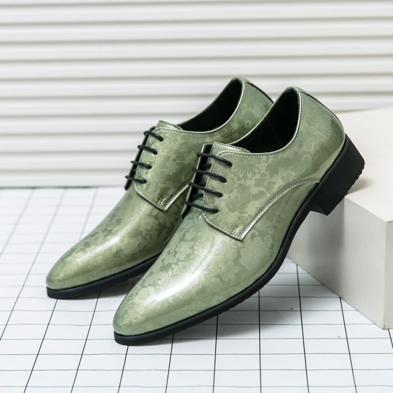Men Luxury Print Business Shoes, All-Match Casual Oxford, Lace-up Dress Male Office Shoes, Slip On Pointed Shoes, Elegant Leather Shoes for Men2