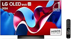 Smart TV 4K 65" LG OLED evo OLED65C4 Processador α9 Ger7 AI Painel 144Hz Intensificador de Brilho Design Ultra Slim Dolby Vision Dolby Atmos