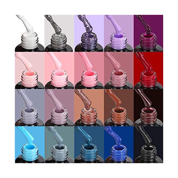 Skymore 23 Stück UV Farbgel Set, UV Nagellack UV Gel Nagelgel Set, UV Farben Nail Gel Polish für Nagel-Design, Nagel… – Bild 3