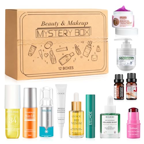 Set de belleza para el cuidado de la piel, caja sorpresa de maquillaje, 12 unidades de cosméticos sorpresas para Navidad, maquillaje, regalo de Navidad para niñas, mujeres, adolescentes