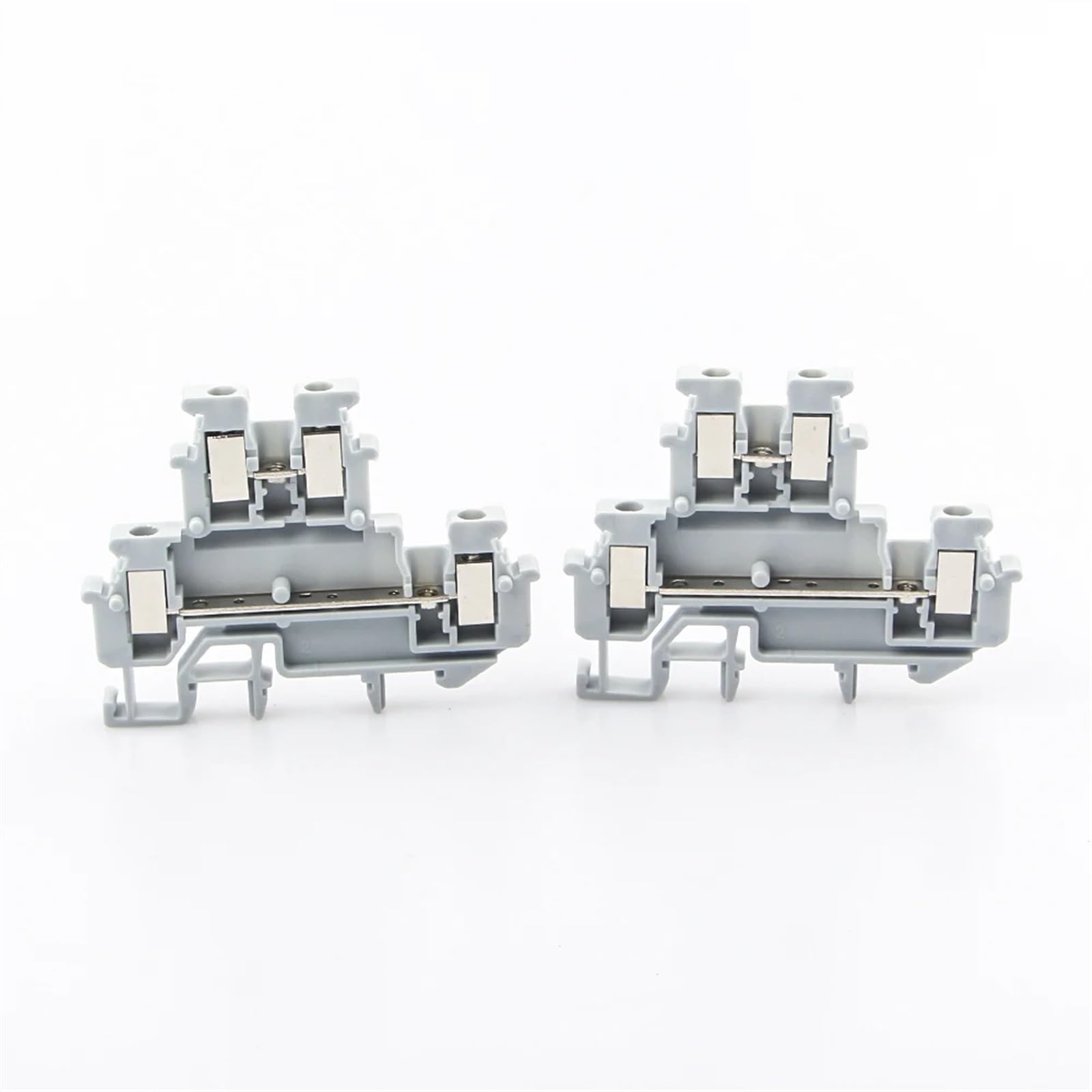 MBKKB-2.5 Bloque de terminales de carril Din, conector de 10 Uds., conexión de tornillo de doble capa, contacto, Conductor de cable eléctrico MBKKB2.5