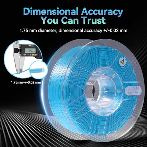 Image of Creality 3D Printer Luminous RFID Filament, Hyper RFID PLA Filament 1.75mm for 3D Printing, Glow in The Dark Filament, Bright Long-Lastin, 1KG(2.2 lbs) Spool (2 Green)