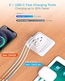 European Travel Plug Adapter USB C, HANYCONY International Plug Adapter, US to Europe Adapter Plug 2 Outlets 3 USB Ports(2 C Port), Type C Power Adapter to Italy Spain France Portugal Iceland Germany - Image 3