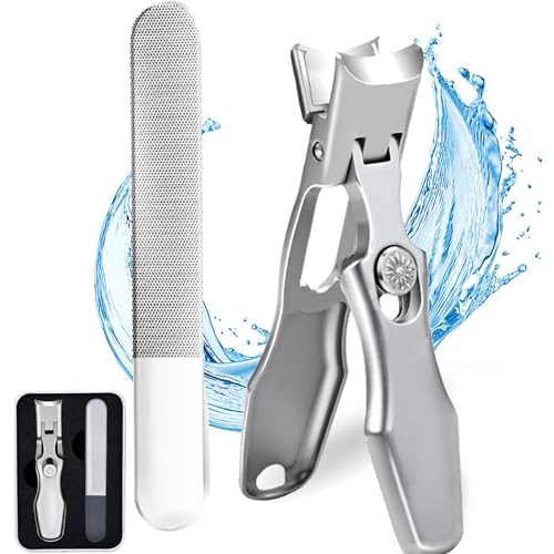Cumuul Nail Clipper with Catcher, Nail Clippers,Nail Clippers for Seniors, Cumuul Nail Clipper, Toe Nail Clipper (Set B-Silver(with Packaging))