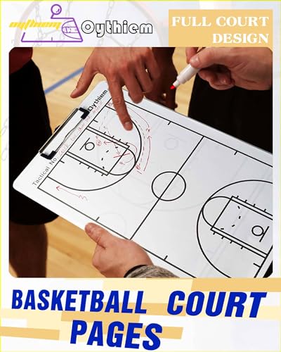 Basketball Coaching Board, Tear-Off Basketball Full Court-60 Page, Basketball White Board for Coaches, Perfect Match Gel Pen, Markers, A4 Board Clip. Clipboard for Coaches, Coaching Equipment - Image 4