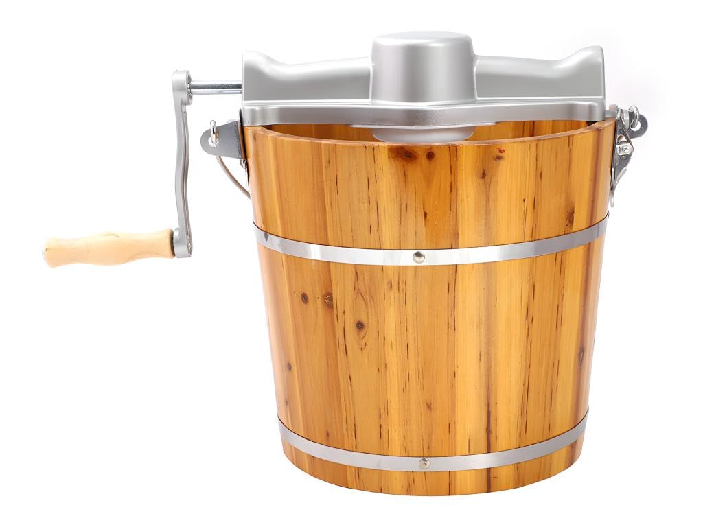 Vente-unique - Sorbetiére électrique GIVRETO en bois 3.5 L