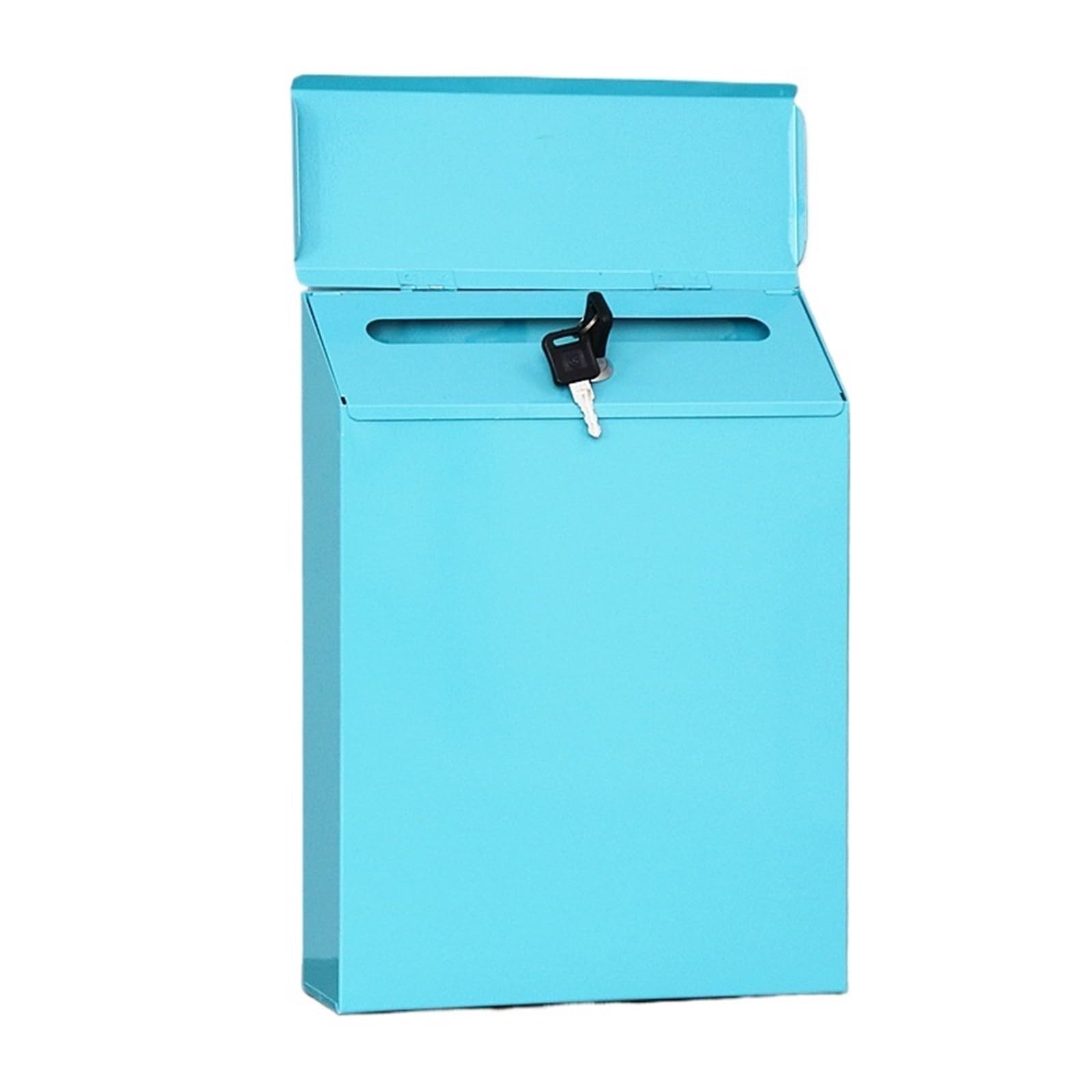 Wall Mounted Letterbox Wall Mount Mailbox Vintage Mail Postal Letter Newspaper Box Waterproof Mailboxes Garden Decoration(Blue)