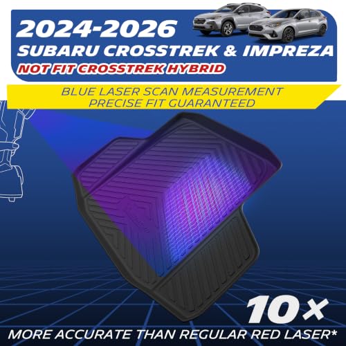 Image of Michelin Vehicle Mats for 2024-2026 Subaru Crosstrek /Subaru Impreza | Not Fit 2026 Crosstrek Hybrid, Custom Fit, Non-Slip, All-Weather TPE Liner, Premier Series Trunk /Backrest, 3 Piece