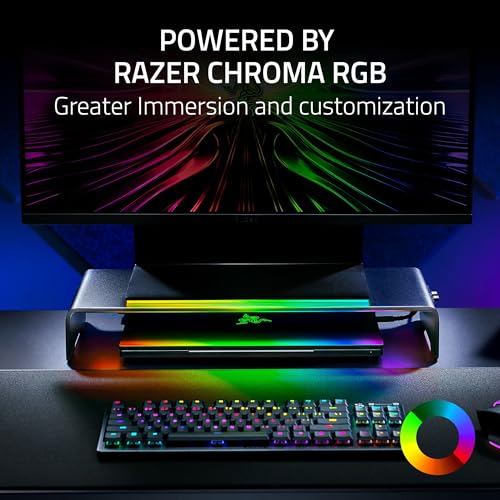 Razer Monitor Stand Chroma, 4 Port Hub, USB-A, USB-C, HDMI - image 7