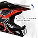 ILM Youth Kids Dirt Bike Helmet ATV Motocross DOT Off-Road Street Helmet Goggles Gloves Full Face Protective Helmet Model BLD-818(Red,Youth-Large)