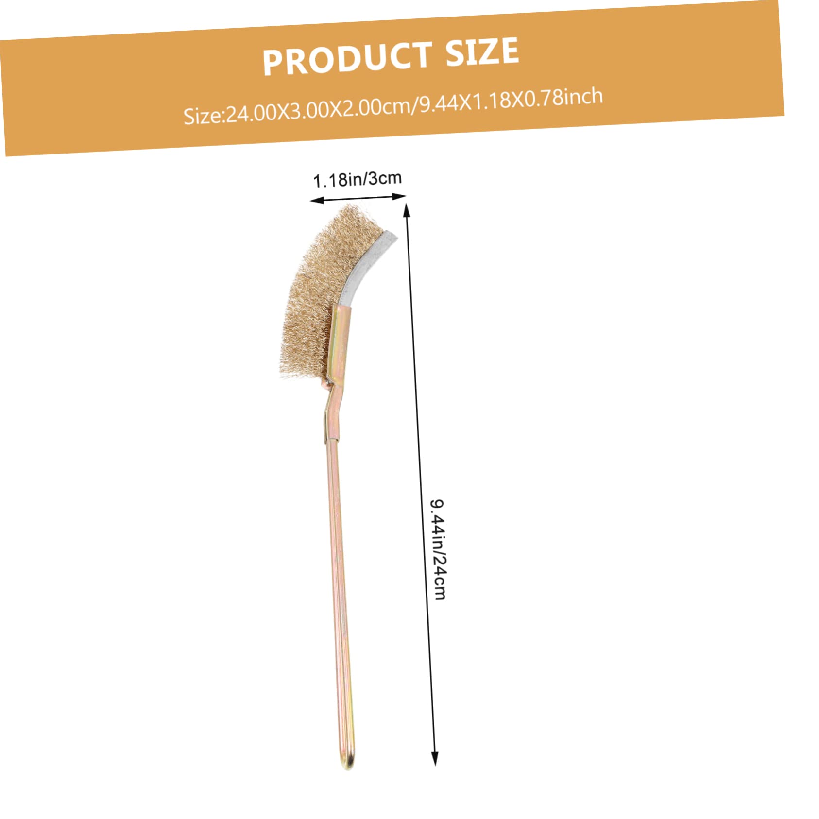 BCOATH 1Set Professional Bird Cage Brush Long Handle Bird Droppings Cleaner with Curved Heads Durable for Cage Maintenance and Stubborn