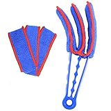 FoVo Microfiber Blind Cleaner Shutters Window Blind Vertical Blinds Air Conditioner Blinds Blue