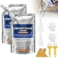 Concrete Crack Filler, Self-Leveling Magic Crack Filler for Concrete, Waterproof Repair Sealant for Cement Driveways, Patio, Sidewalk, Indoor & Outdoor, High Elasticity and Quick-Drying-2PCS