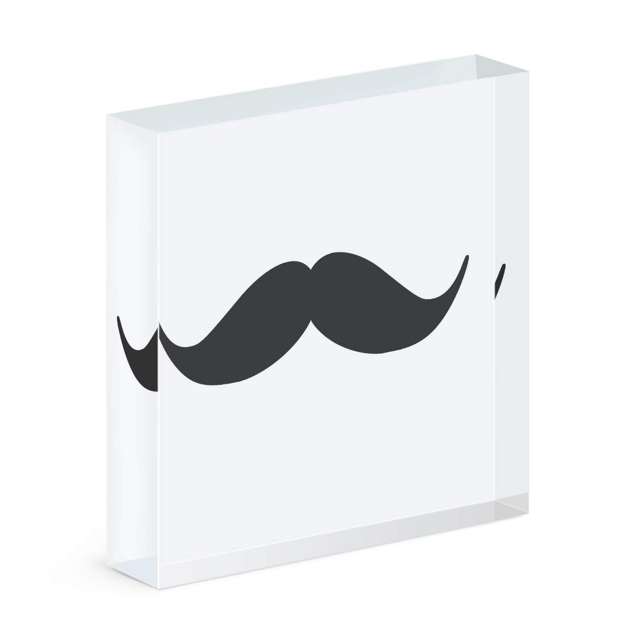 Gift Base Handlebar Moustache Acrylic Block Photo Frame