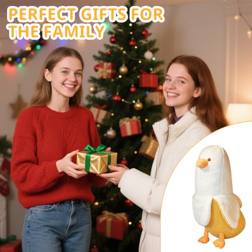 Mineup Plüschtier Banane Ente, 50cm Bananen Enten Plüschtier, Kawaii Ente Banane Kissen, Bananen Plüschtiere Kissen, Kawaii Ent Plüsch, Banan Kisse Puppe Geschenk Für Weihnachten Geburtstag
