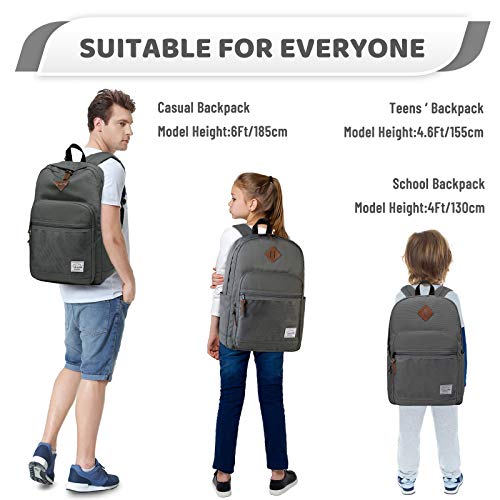 Rugzak Schoolrugzakken, VASCHY Mannen Vrouwen Ultralichte Schoolrugzak Tieners voor 15,6-inch laptop Middelbare School… - Image 8