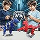 Mycketop assembliertes RC Dinosaurier Spielzeug, Fernbedienung laufender Mecha Dinosaurier mit Sound, STEM DIY Tyrannosaurus Rex Kit, Coole Dino Spielzeug Geburtstagsgeschenk für T Rex Liebhaber