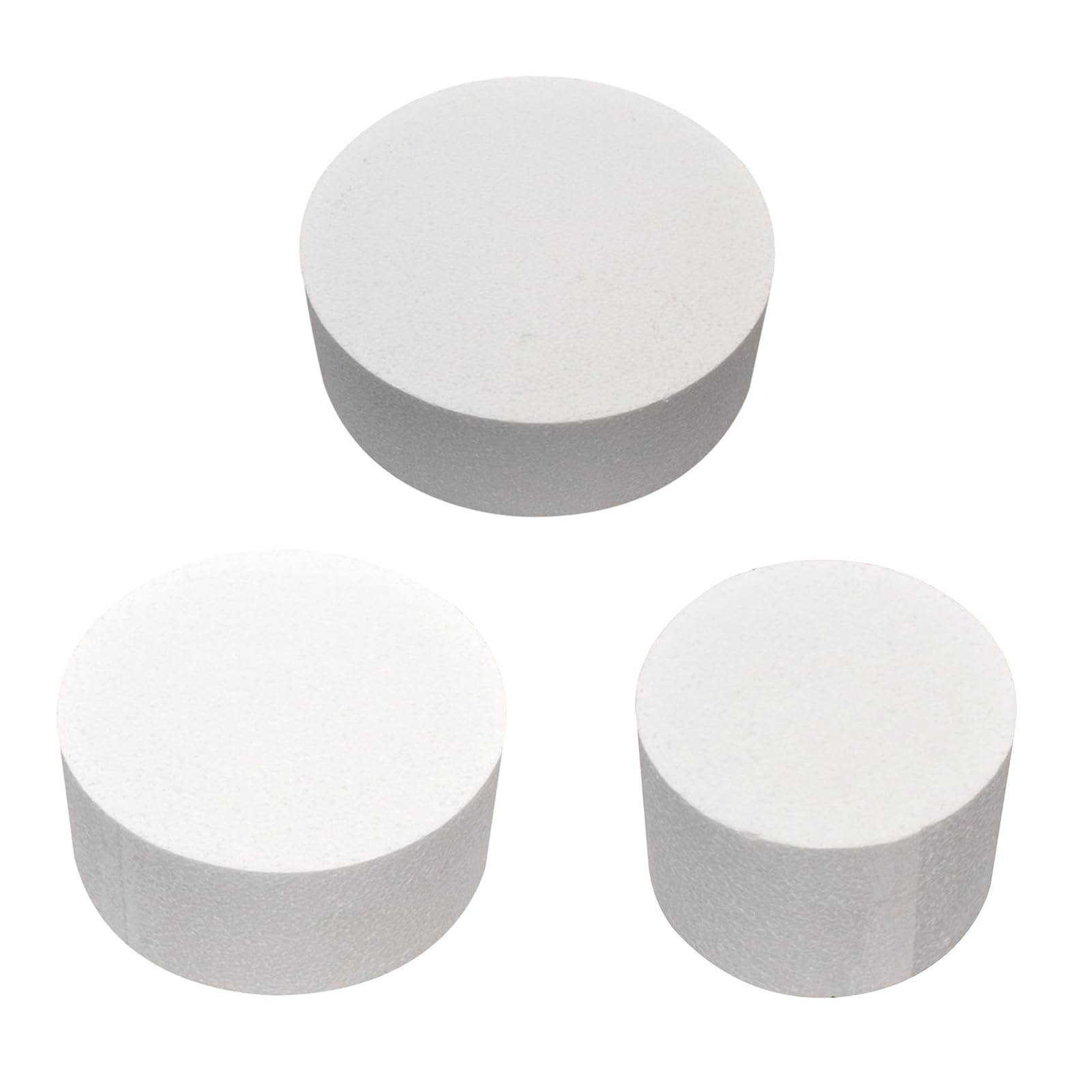 Cake Foam, White Round Cake Dummy Tier Set Foam Fake Cake Fake Wedding Cake Foam Cake Dummies for Decorating for Decorating and Crafts, Baking Displays, Wedding Cake Design 4inch-14inch (6inch)