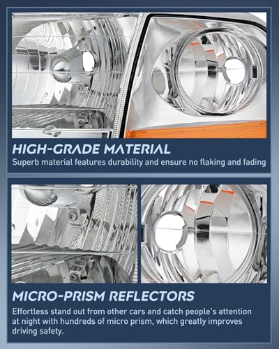 Image of Nilight Headlight Assembly Compatible with Ford F-150 Expedition 1997-2003