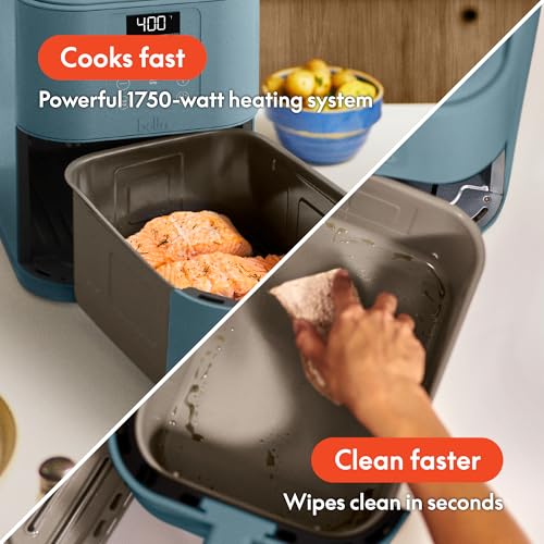 bella 6 Qt Slim Air Fryer, Fits-anywhere™ Kitchenware, EverGood™ Ceramic Nonstick Coating, Adjustable Temperature, 6 Preset Cooking Options, 60 Min Auto Shutoff w Audible Tone, 5lb Capacity, Surf by BELLA - Image 3