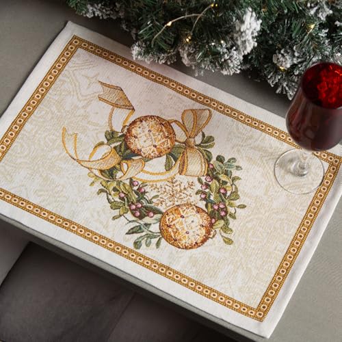 Gobelin platzdeckchen Weihnachten 22 Home of Christmas Gobelin Platzset für Weihnachten und Neujahr 1...
