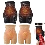 BOBOROI Unique Fiber Restoration Shaper, Body Shaper for Women Tummy Control, New Graphene Honeycomb Body Shaping Briefs (4PCS, one size)