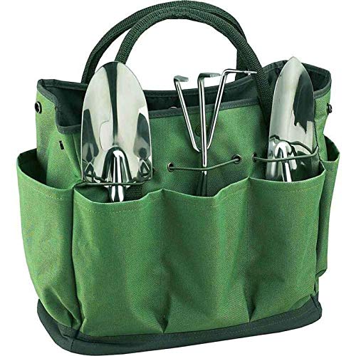 SUNB Garden Tool Bag Oxford Fabric, Gardening Tool Storage Bag, Garden Tool and Home Organiser with Pockets for Indoor Outdoor, Wear-Resistant and Reusable