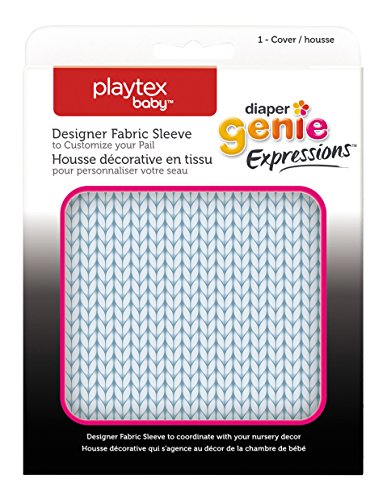 Playtex Diaper Genie Expressions Diaper Pail Fabric Sleeve, Blue Knit