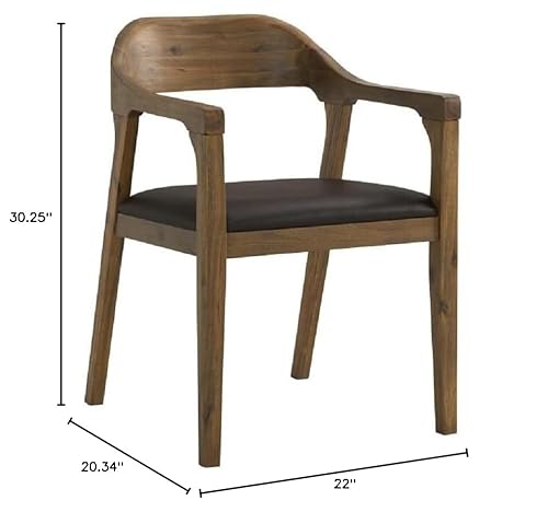 Boraam 77317 Rasmus Dining Armchair, Brown/Chestnut thumb #2