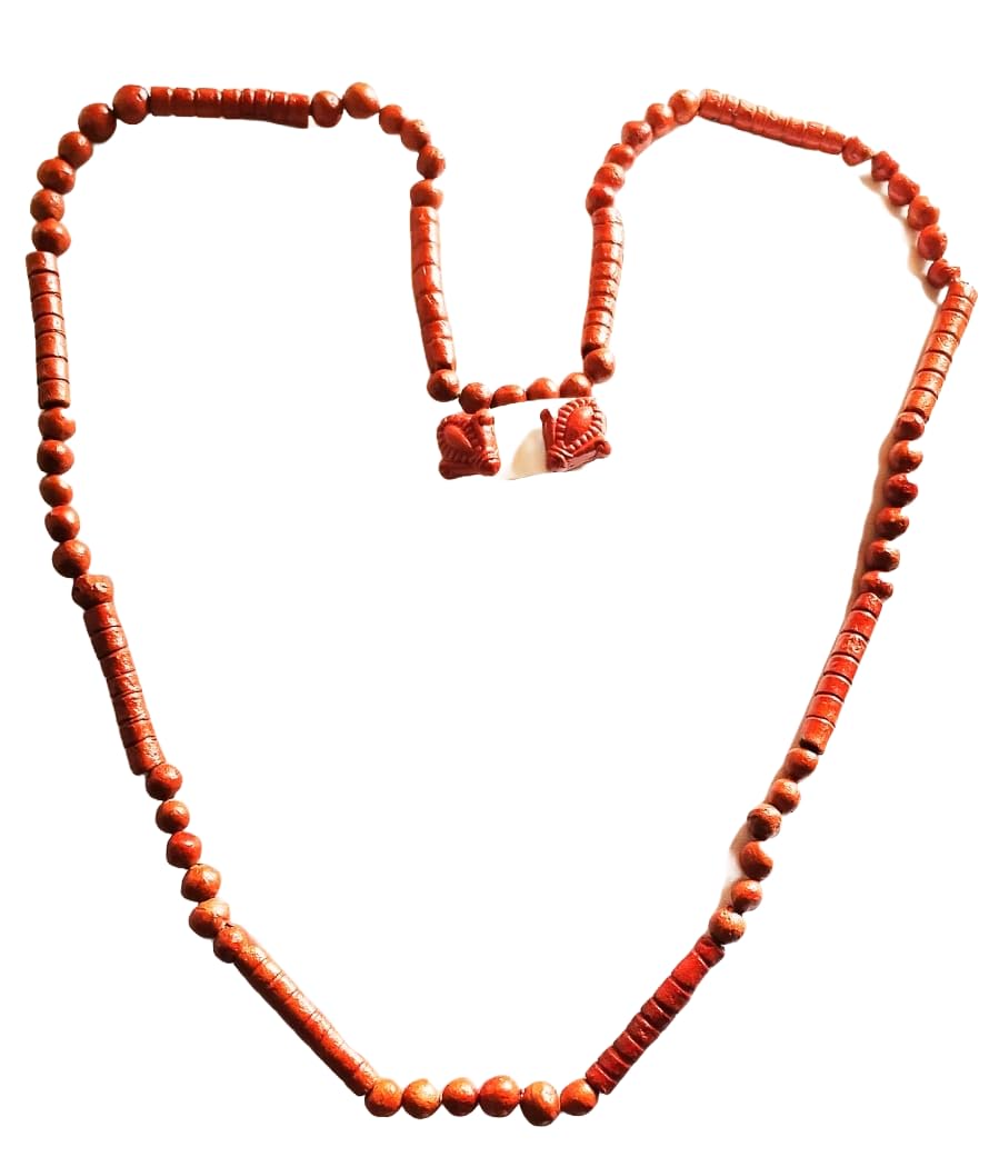 GenericLatest Necklace Set With Terracota Beads Brown In Color Trendy Stylish Long Necklace Set With Earring For Women Fashion