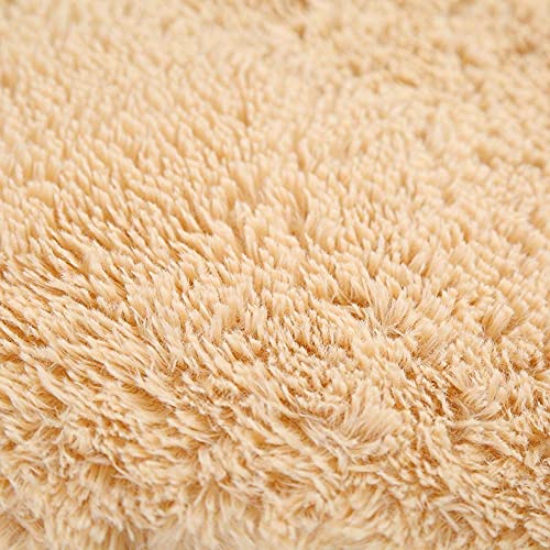 Homieco Einfarbiger Badteppich 3-teilig Weiches, saugfähiges, rutschfestes Badteppichset Teppiche und… – Bild 4