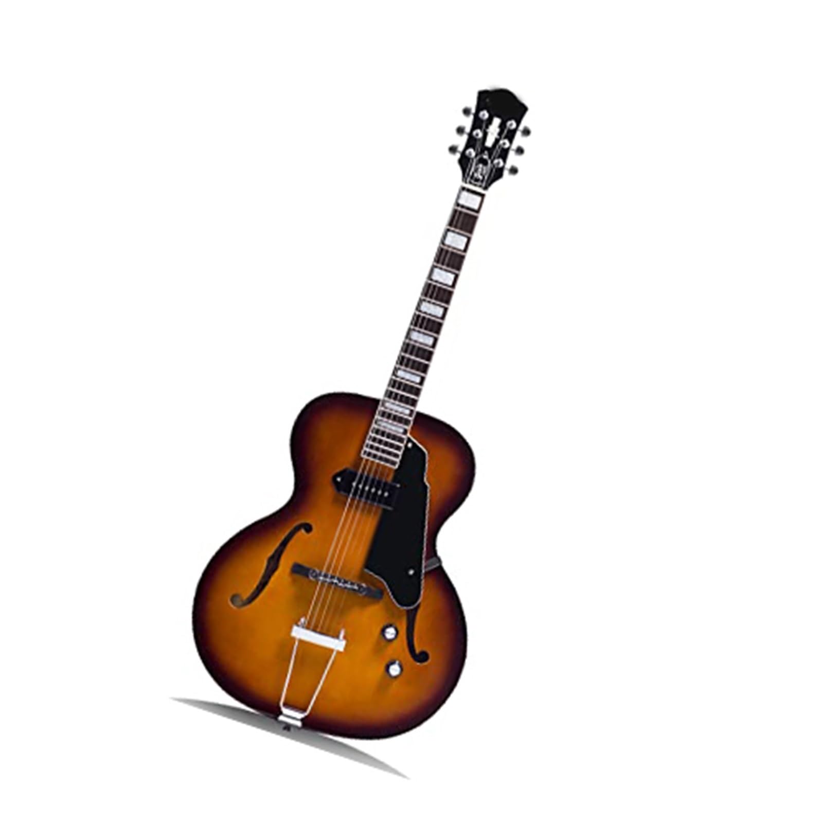 Gitara Elektryczna Gitara Elektryczna Vintage Sunset Color Z Przetwornikami P90 Korpusem Hollow Body Chromowanymi Elementami