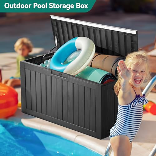 Yitahome MAYIH5OZBS 80 Gallon Resin Deck Box, Outdoor Lockable Storage Box For Patio Furniture, Waterproof Patio Deck Box thumb #3