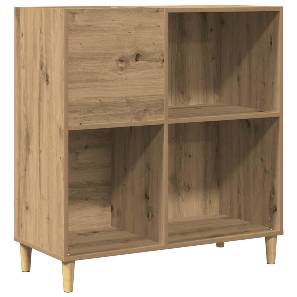 Mobile per dischi in legno ingegneria rovere Artisan 84,5 x 38 x 89 cm, mobile per giradischi, supporto per dischi in vinile, scaffale per CD elegante pratica moderna durevole robusta