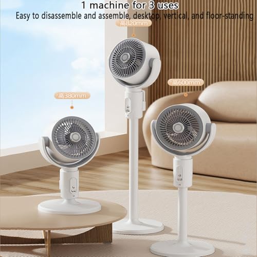 Ventola oscillante Portatile con Telecomando, 3 velocità Whisper Silenzioso Stand Fan, Design Pieghevole Regolabile di Altezza, Facile Trasporto per Il Raffreddamento da Viaggio della Camera da Letto
