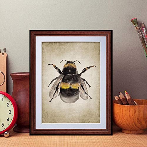 Bumblebee Aquarel Schilderij Print Insect Natuur Boerderij Muur Kunst Foto Entomologie Poster Kinderkamer Decor 40x60cm… - Image 3