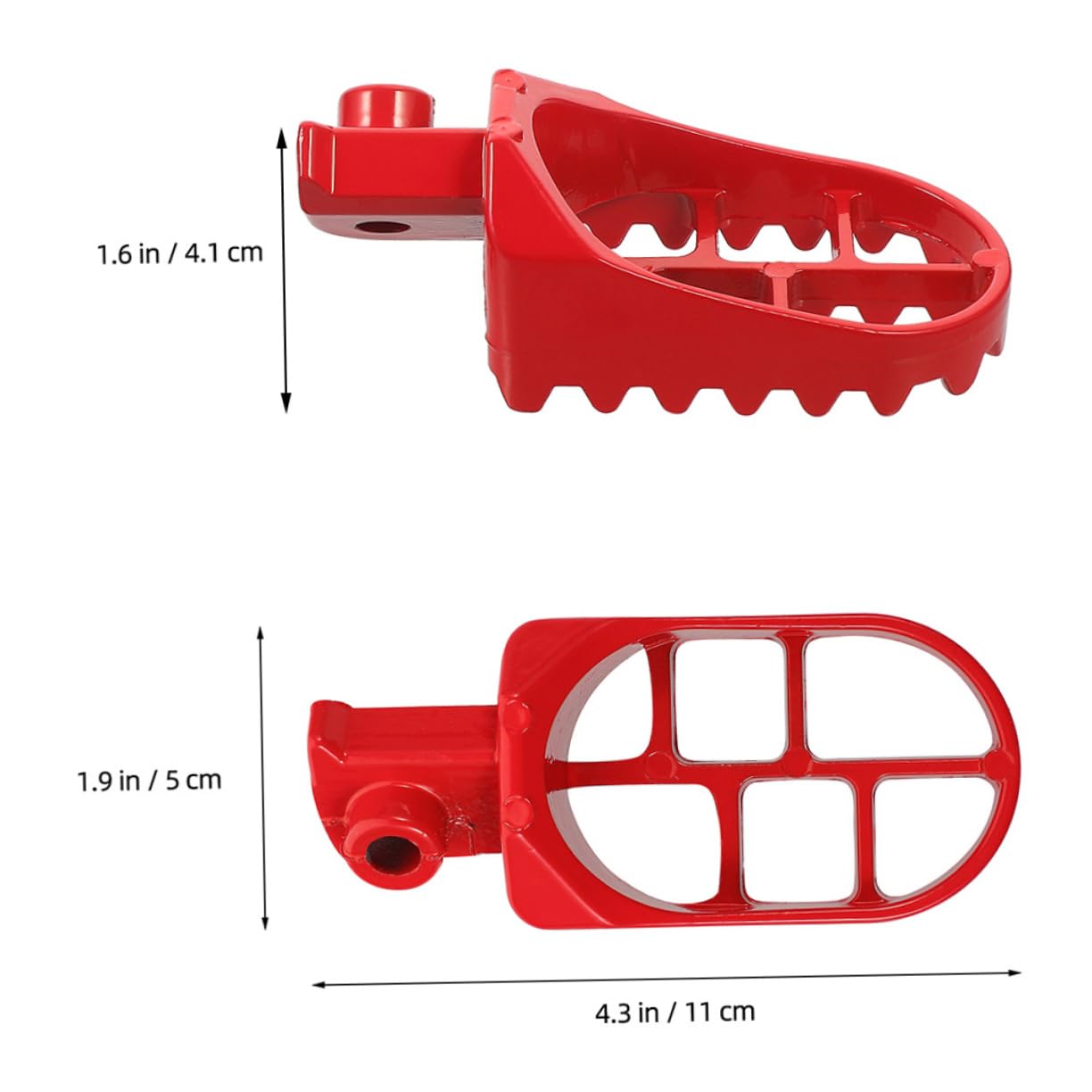 Estriberas Delanteras para Pit Bike 4 Piezas de Aluminio Rojo